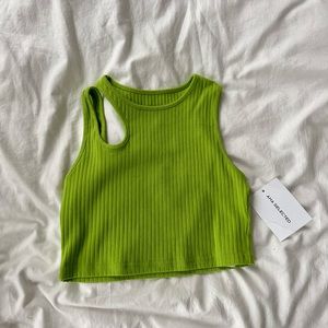 AHA Cutout Crop Top ~ Green M